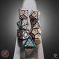 Tribal Dice Set: Blue-green & Beige (Preorder)