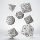 Tribal Dice Set: Pearl & Brown (Preorder)