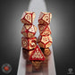 Tribal Dice Set: Shimmering red & Beige (Preorder)