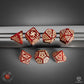 Tribal Dice Set: Shimmering red & Beige (Preorder)