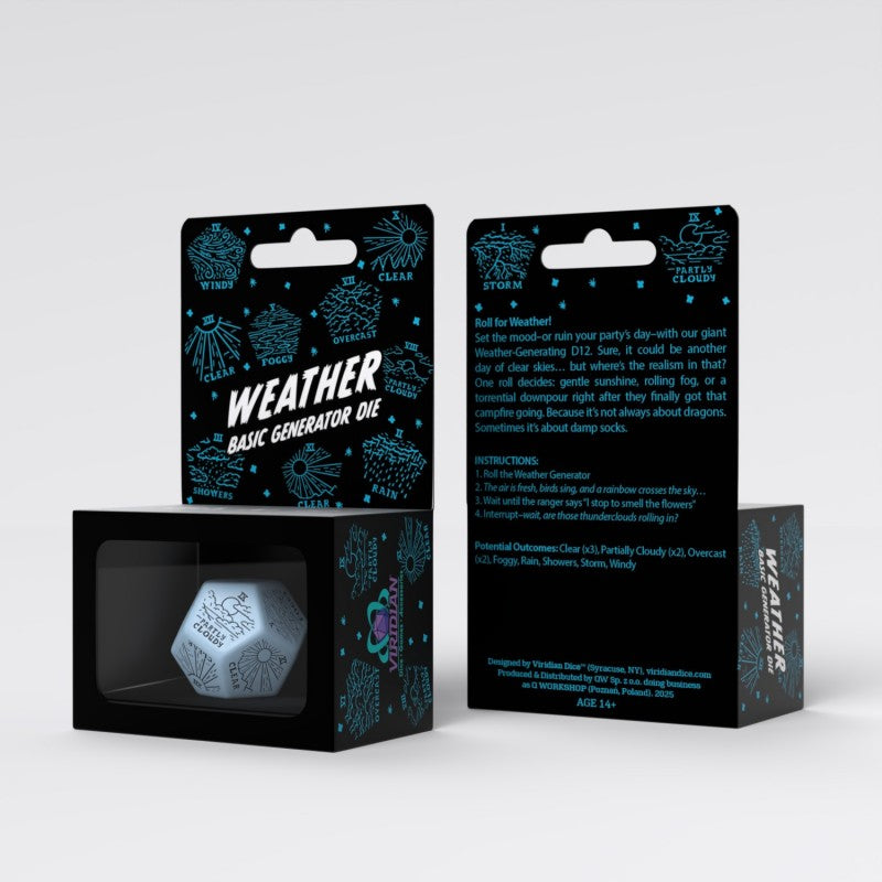 Weather Generator Die: Blue&Black (Preorder)
