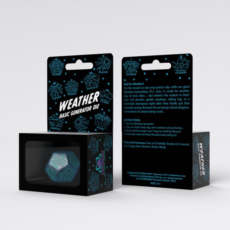 Weather Generator Die: Shimmering Blue&Turquise (Preorder)