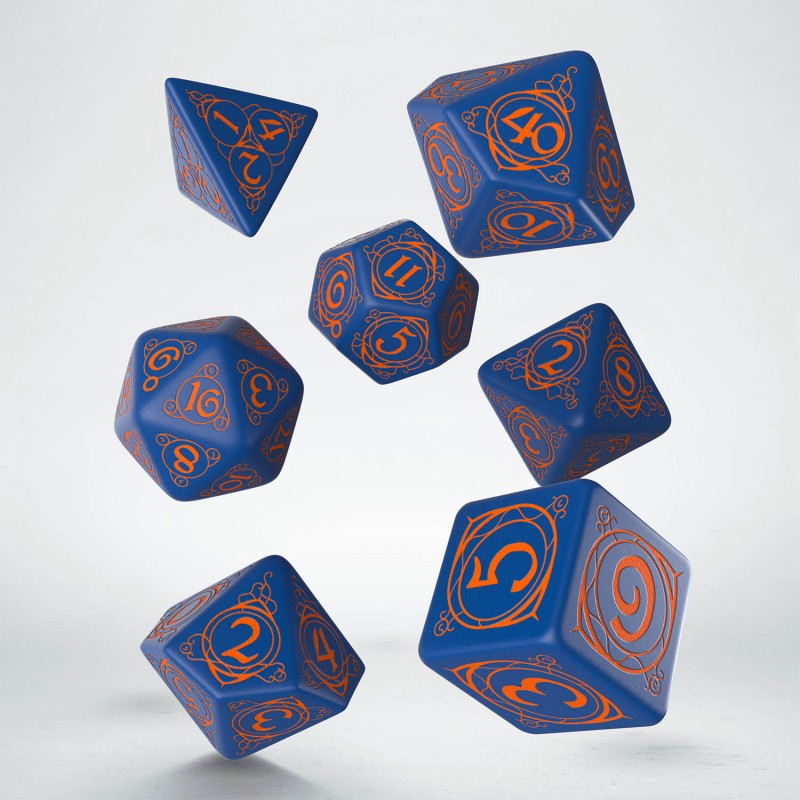 Wizard Dark-blue & orange Dice Set (Preorder)