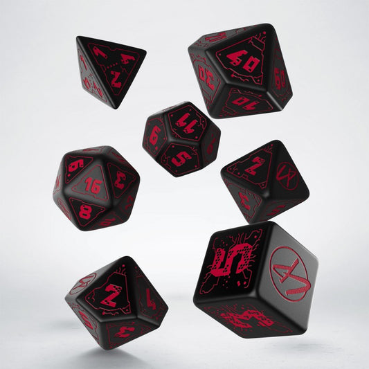 Cyberpunk Red Dice Set - Blood over Chrome