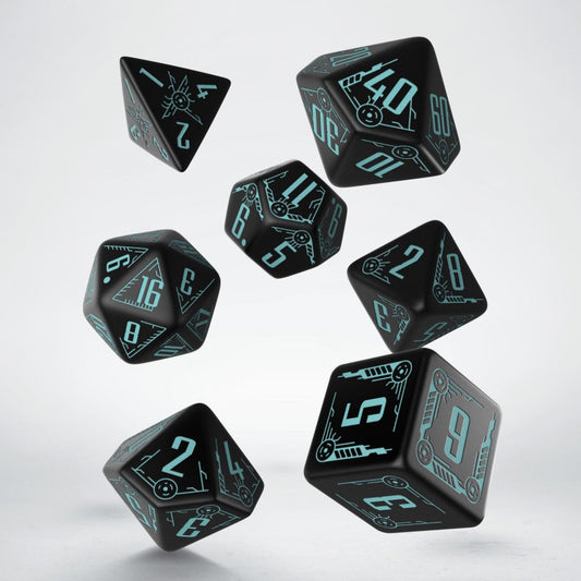 Galactic Dice Set - Black & blue