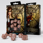 Steampunk Clockwork Dice Set - Caramel & White